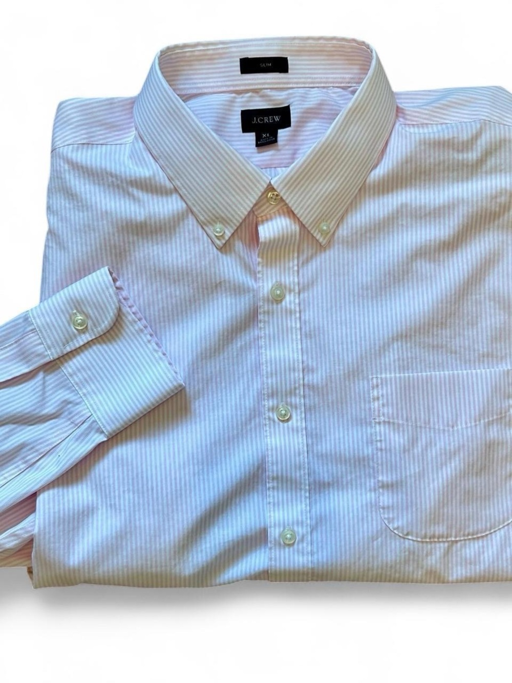J. Crew Men’s L/S Pink/White Button-Down XL